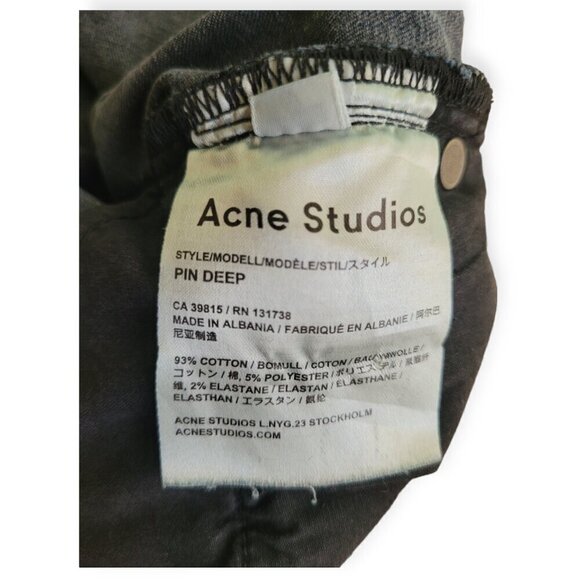 Retro Indigo Slim Fit Designer Jeans Size 26 by Acne Studios - Picture 10 of 11